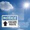 Signmission Escape Route (Up Arrow) Sign With Symbol, 7 in W x Rectangle, Vinyl Decal OS-2PACK-NS-D-57-L-12140 - alternate 2